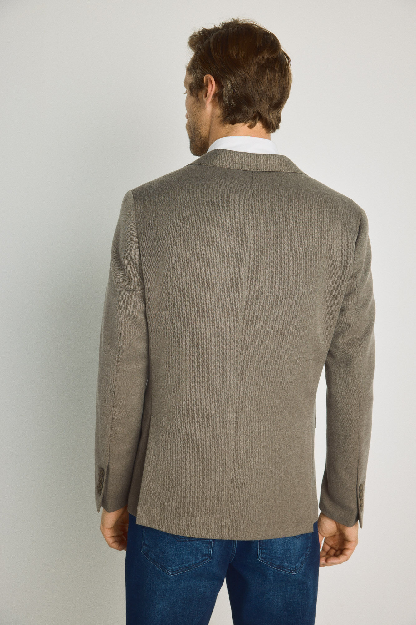 Milano Blazer de tejido de punto Kaki
