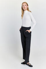 Milano Playera de cuello Perkins de soft touch Marfil