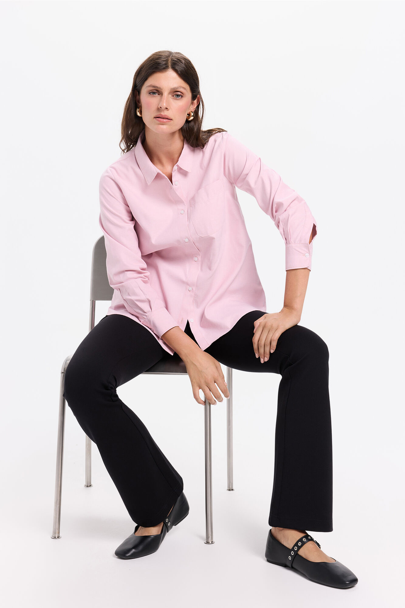 Milano Camisa Oxford Rosa