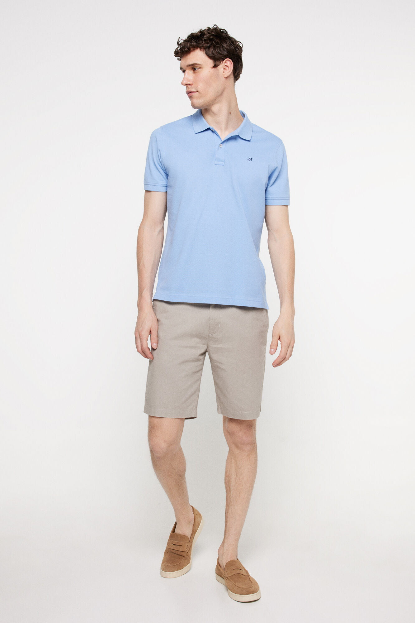 Pedro del Hierro Polo pique manga corta con logo en pecho