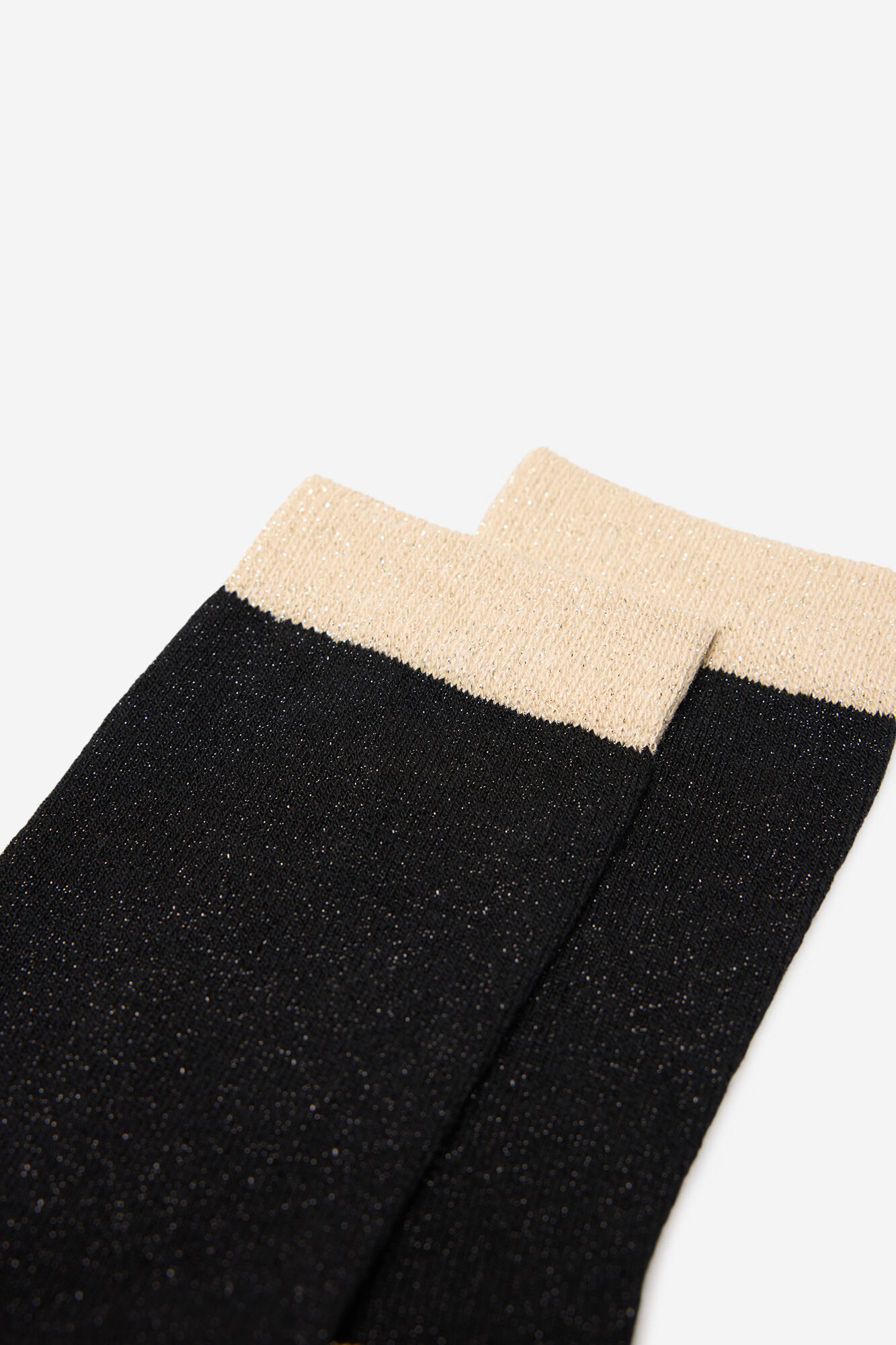 Milano Calcetines de lurex con contraste Granate