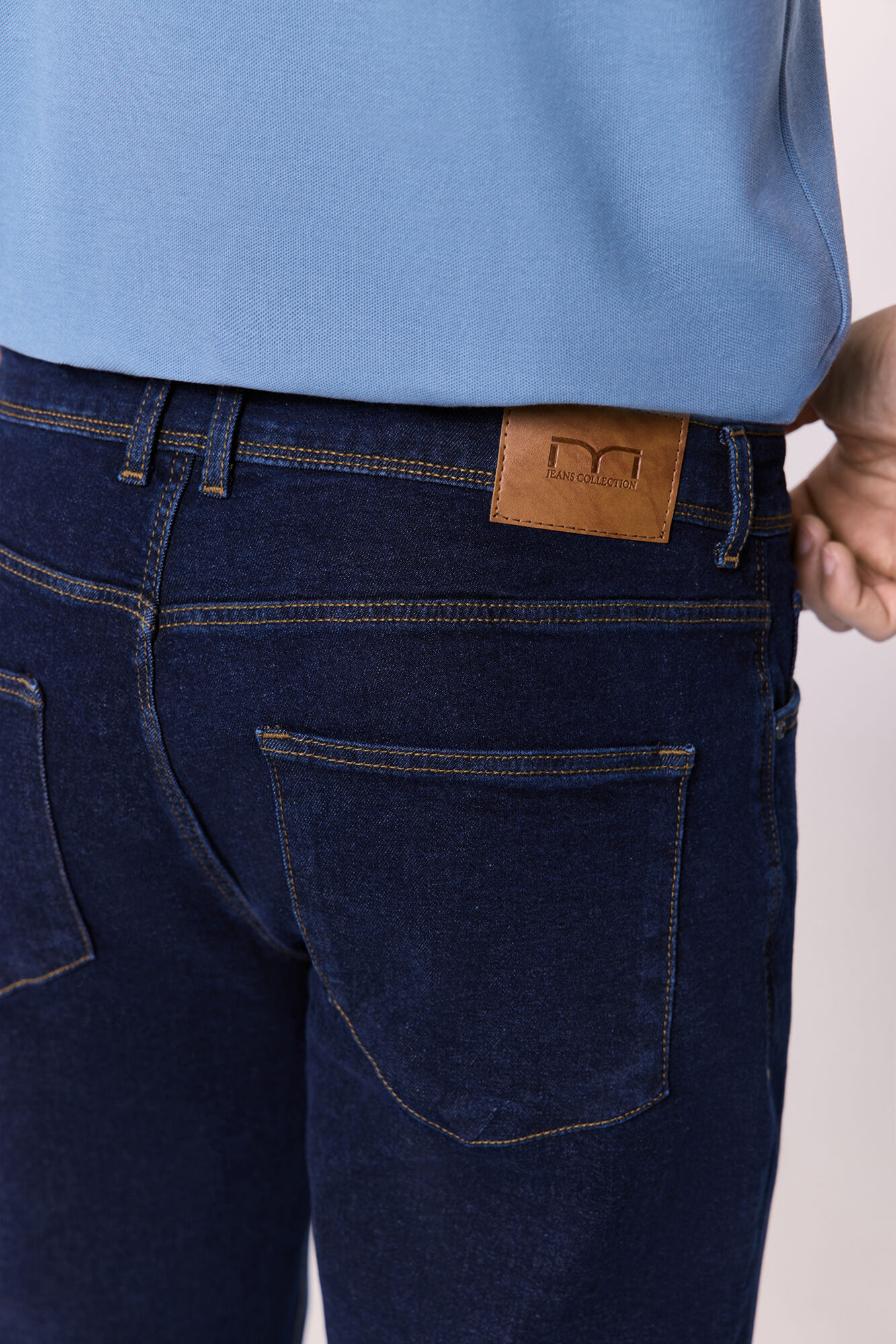 Milano Pantal&oacute;n regular fit de mezclilla Navy