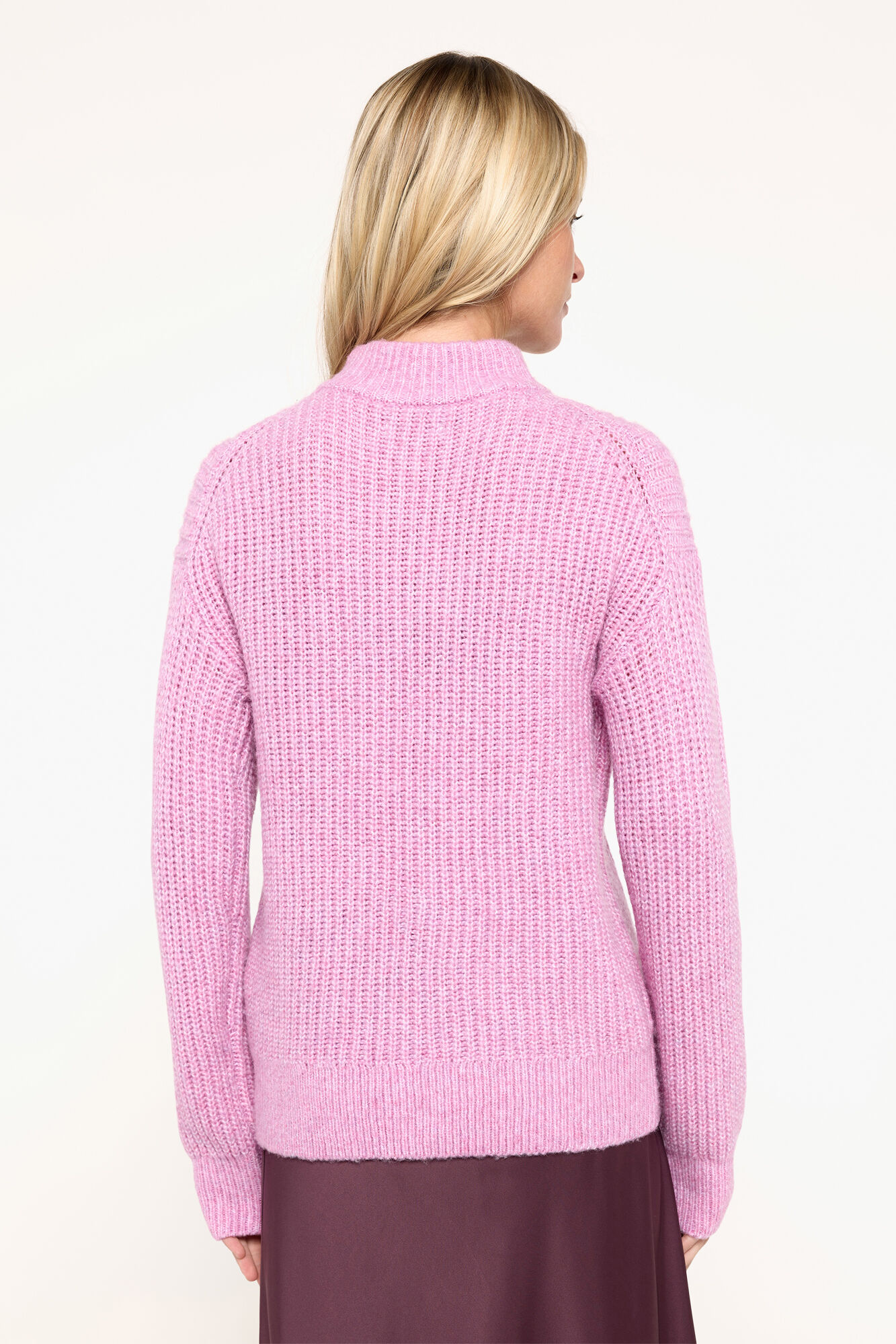 Milano Jersey cuello alto cremallera Morado/Lila
