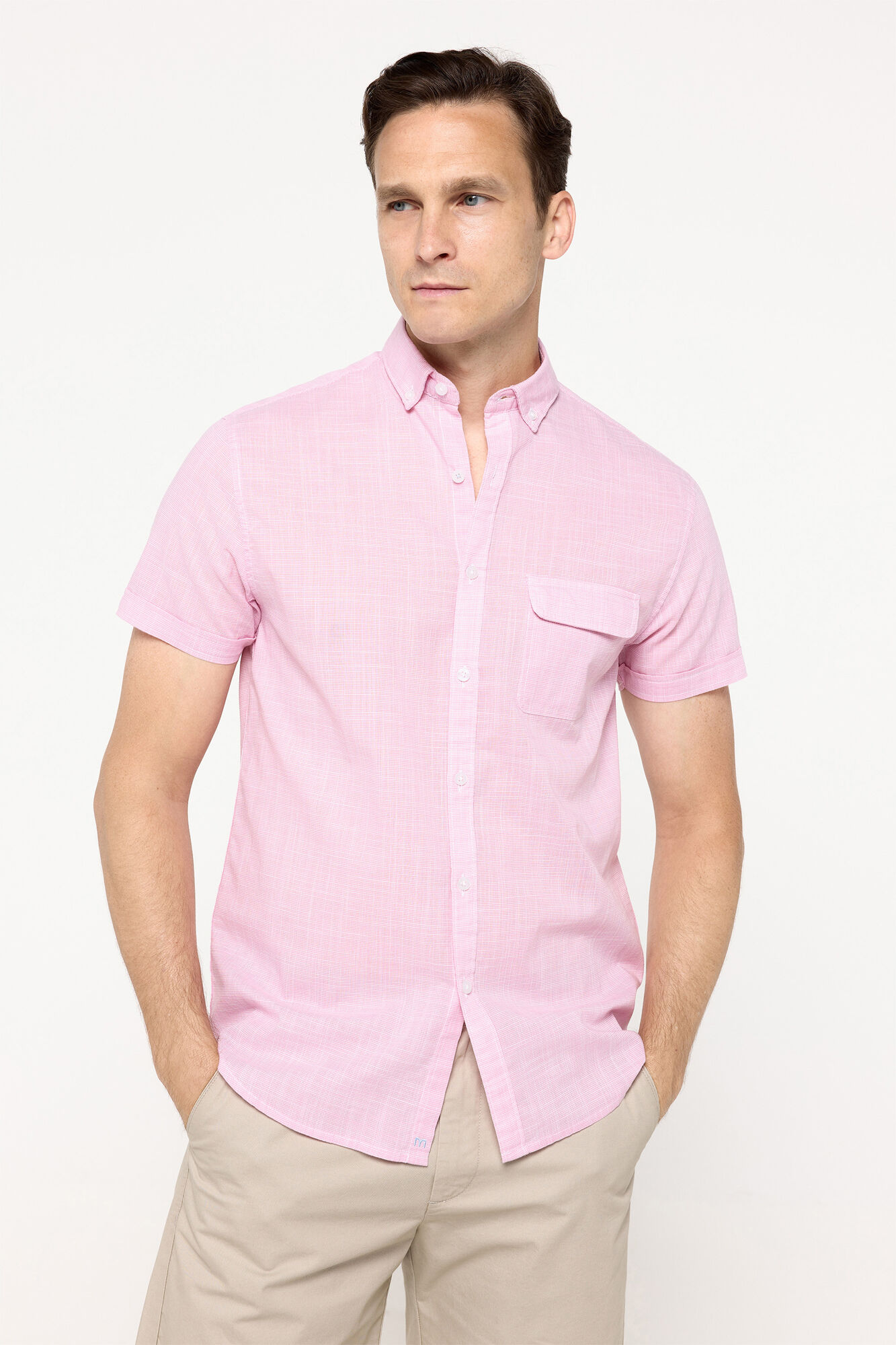Milano Camisa slub lisa