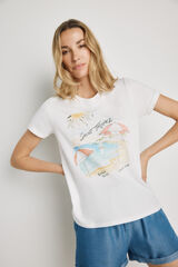 Milano Playera estampada de manga corta Blanco