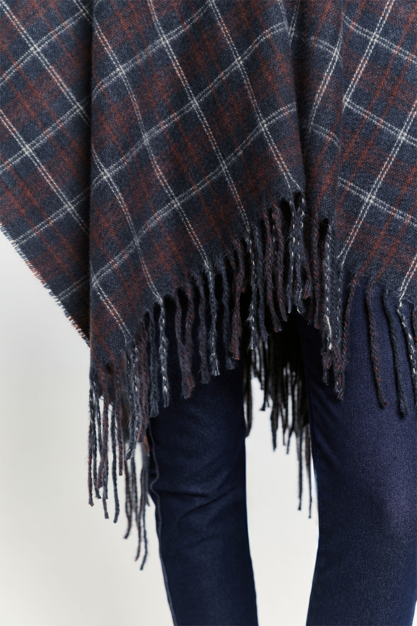 Milano Poncho Vichy Granate