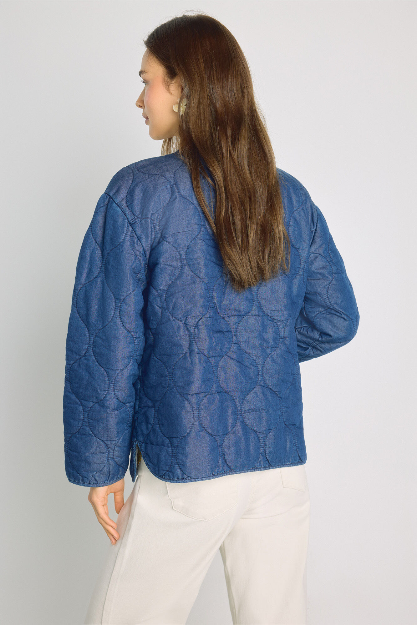 Milano Chamarra acolchada de denim Azul Claro