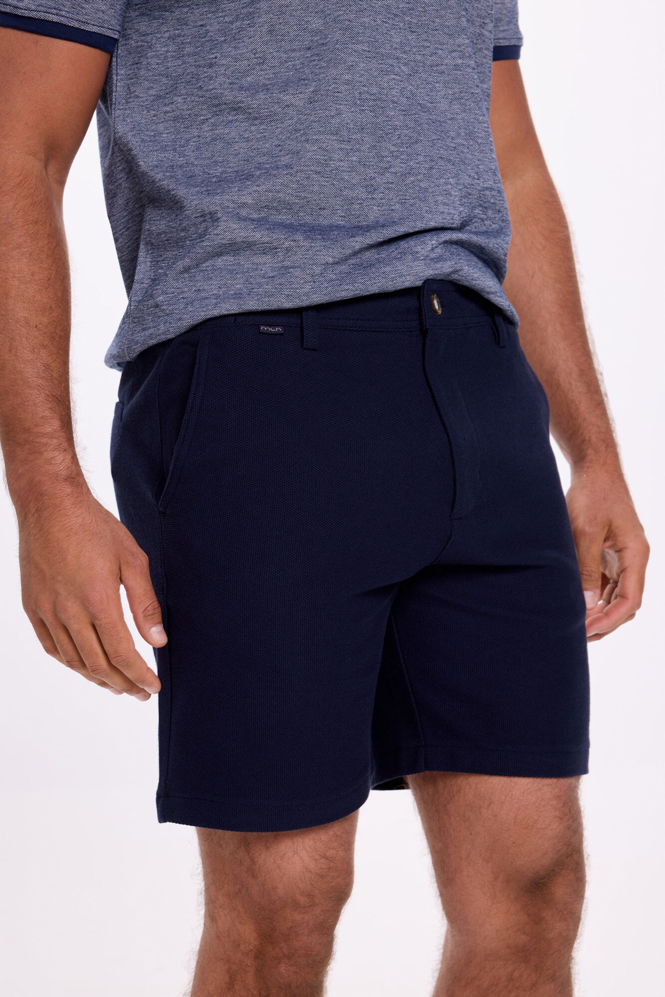 Milano Bermudas con aspecto de lino Navy