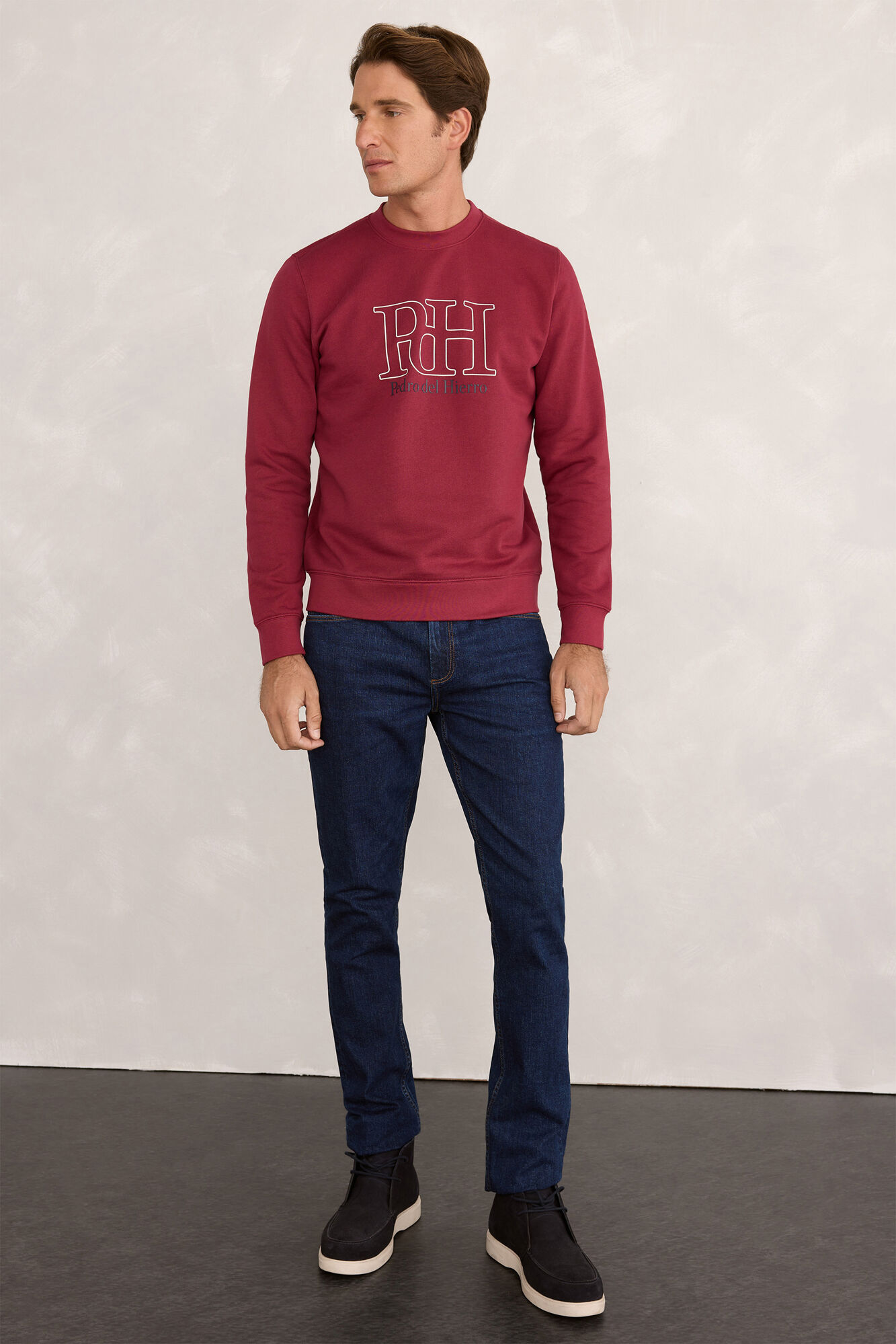 Pedro del Hierro Sudadera con logo Vino