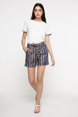 Milano Bermudas light denim estampadas. Azul
