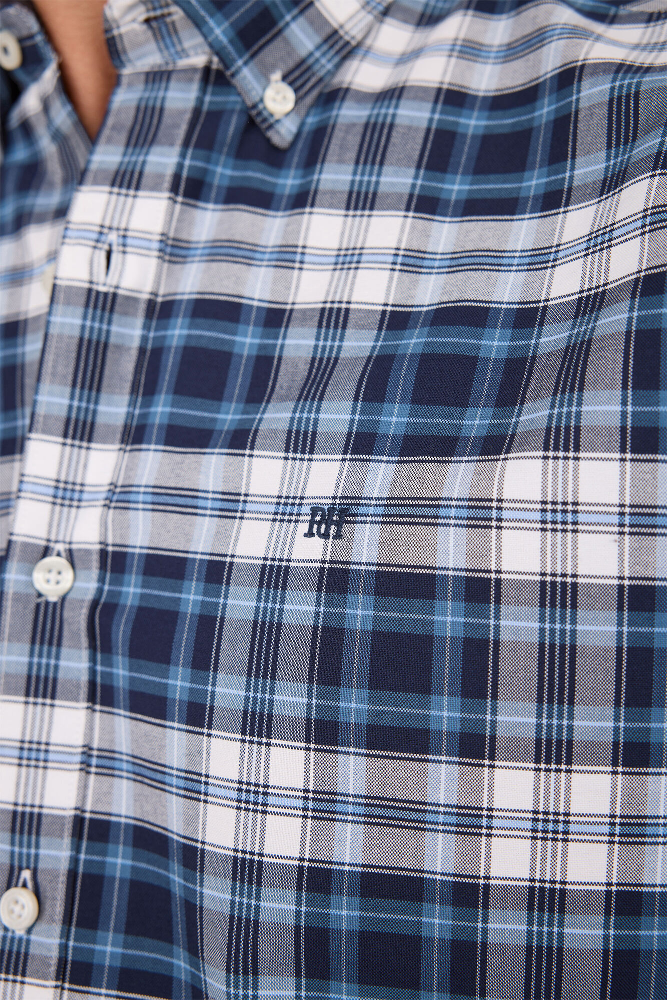 Pedro del Hierro Camisa deportiva a cuadros Navy