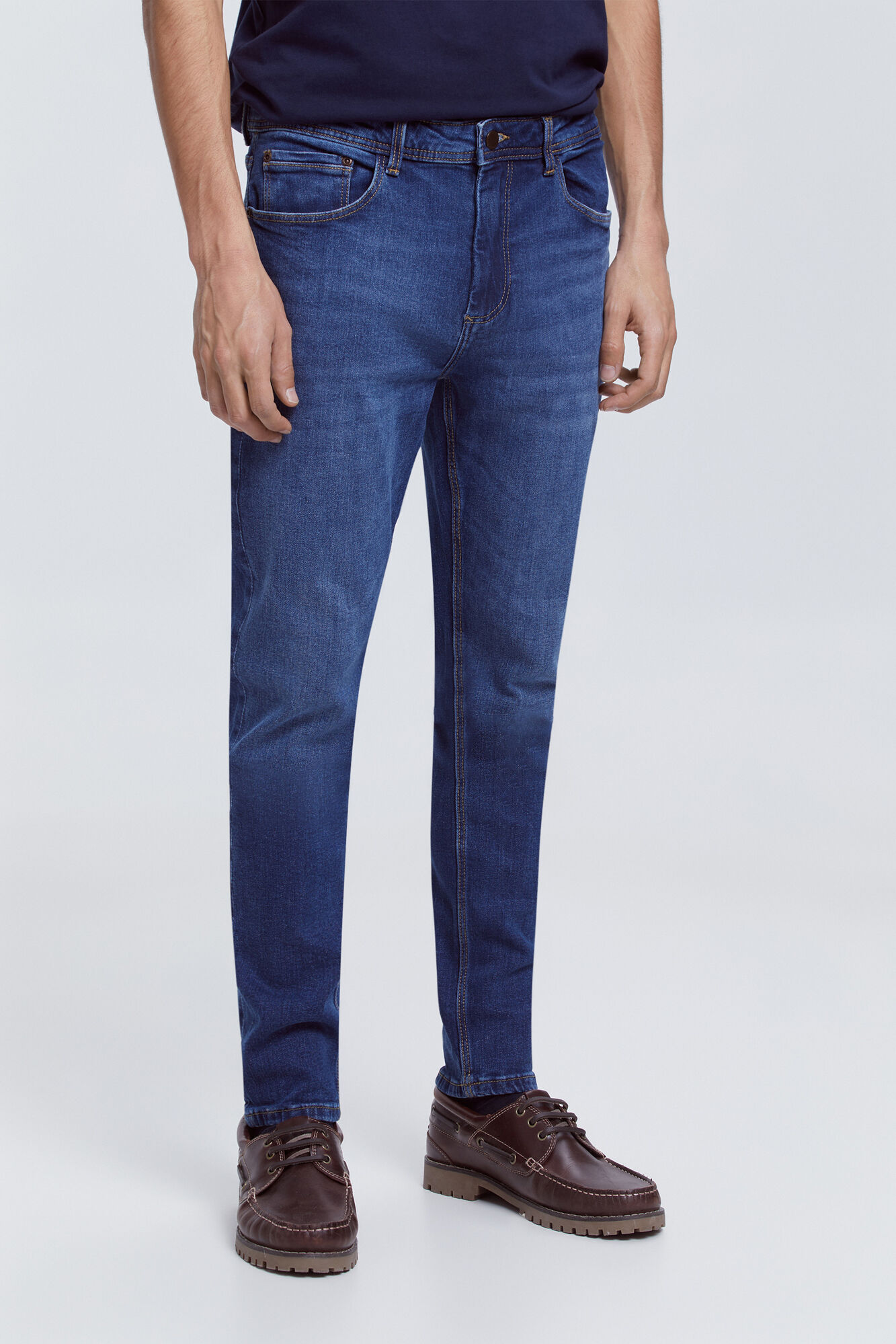 Pedro del Hierro Pantal&oacute;n Denim Slim Azul Oscuro