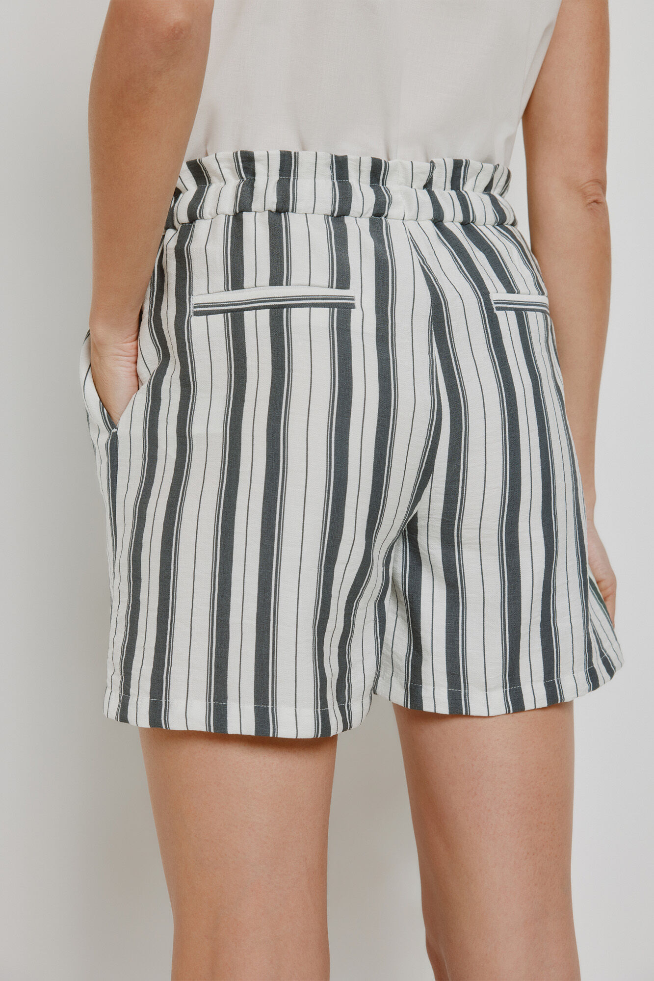 Milano Bermudas de rayas con cintura el&aacute;stica Azul