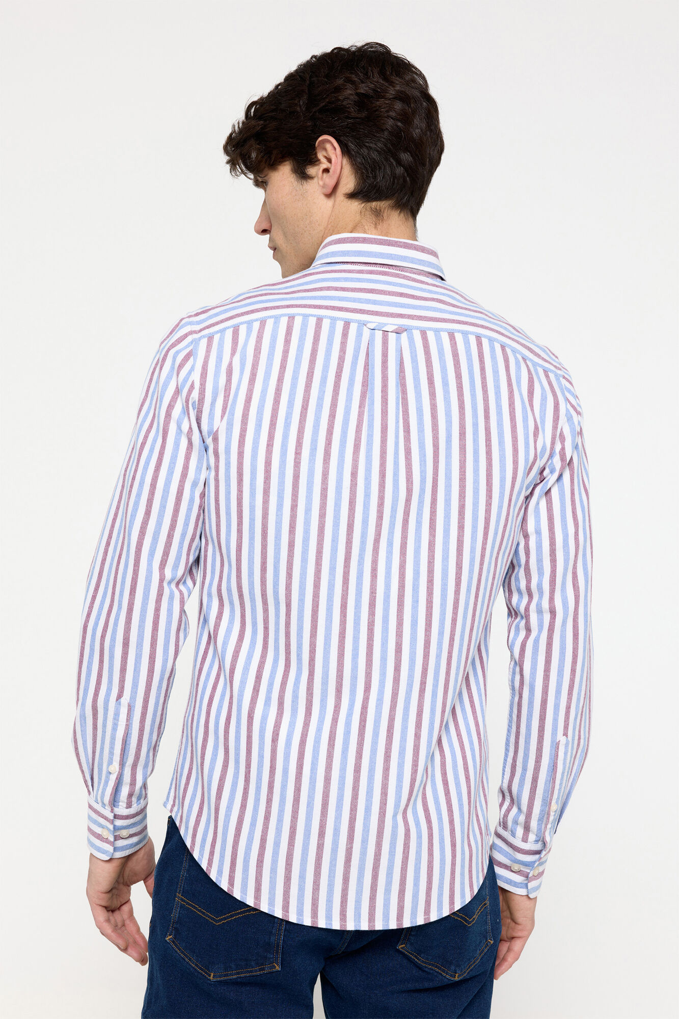 Milano Camisa Oxford Rayas Morado/Lila