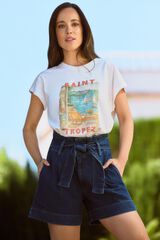Milano Bermuda de mezclilla regular fit Navy