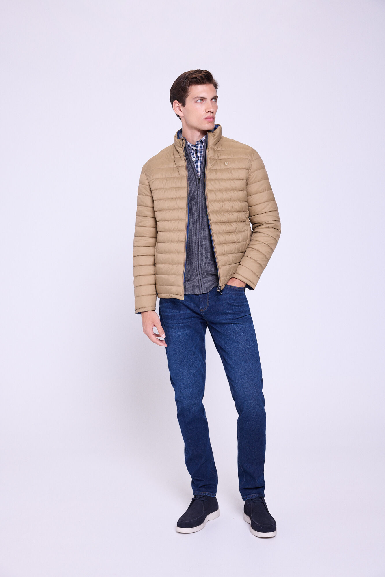 Milano Chamarra reversible ultraligera Beige/Camel