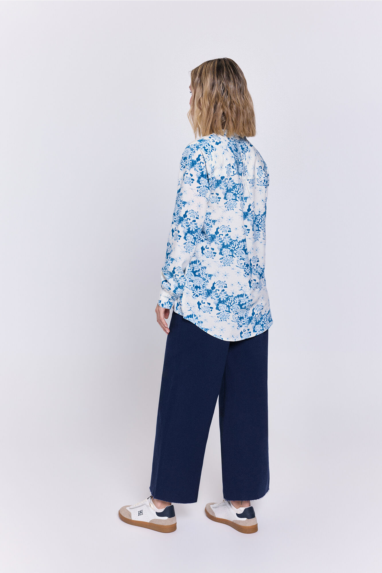 Milano Blusa fluida Azul turquesa
