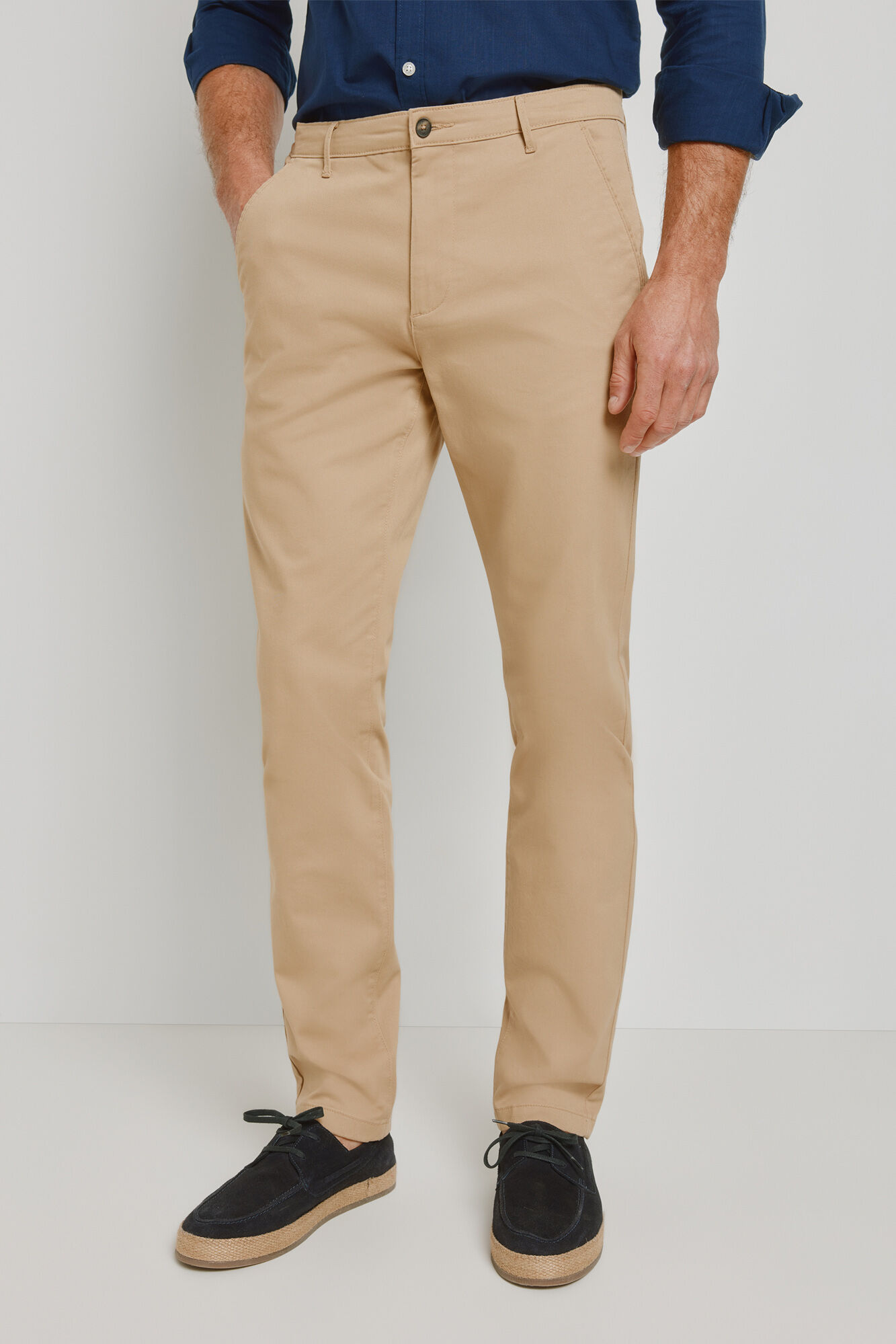 Milano Pantal&oacute;n chino slim fit Beige
