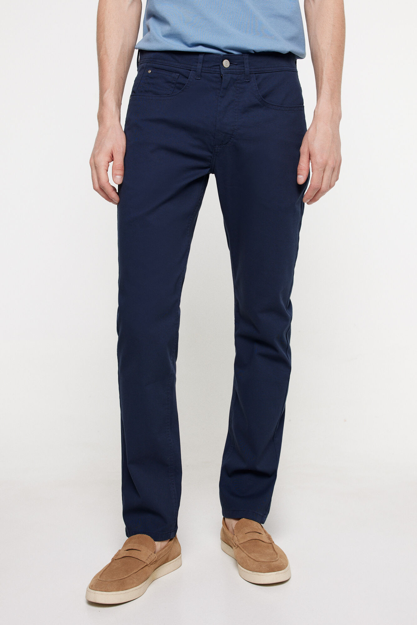Milano Pantalon bolsillos finos. Navy