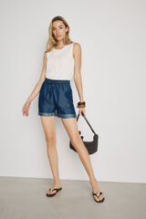Milano Bermuda de mezclilla regular fit Navy