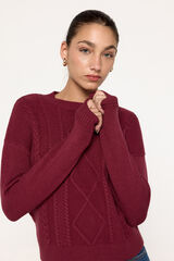 Milano Jersey con estructura de cables Rojo