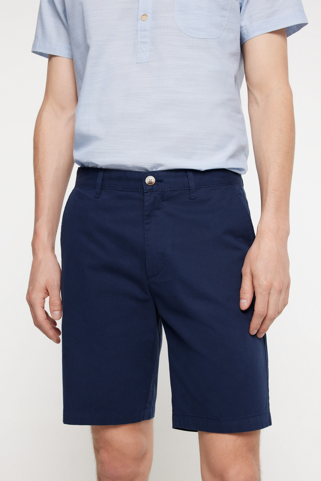 Milano Bermuda B&aacute;sica Lisa. Navy
