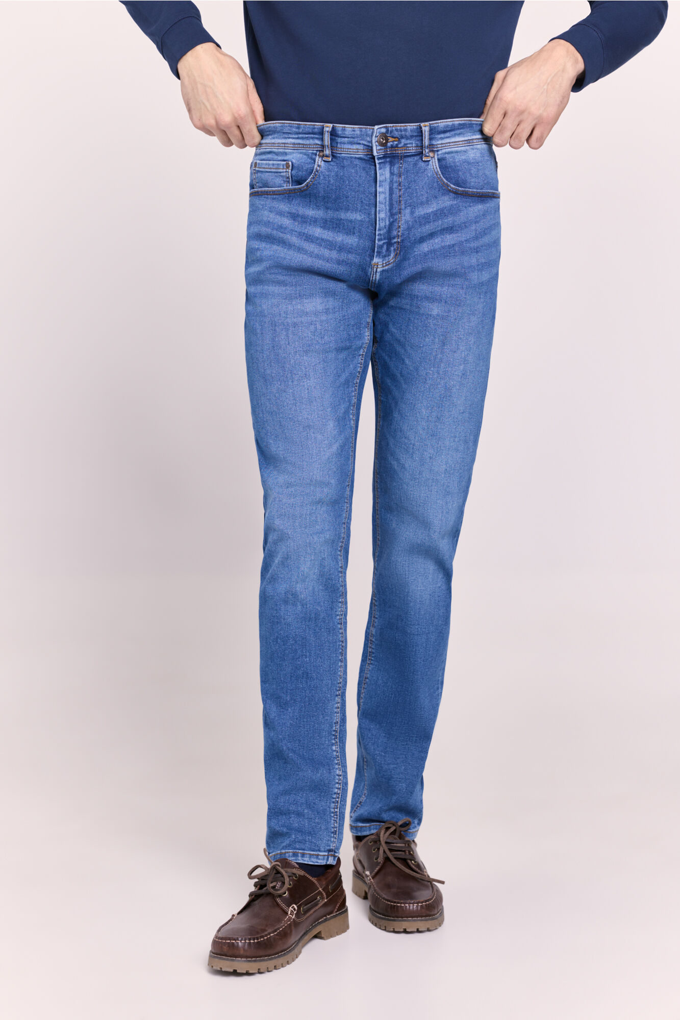 Milano Pantal&oacute;n slim fit de mezclilla