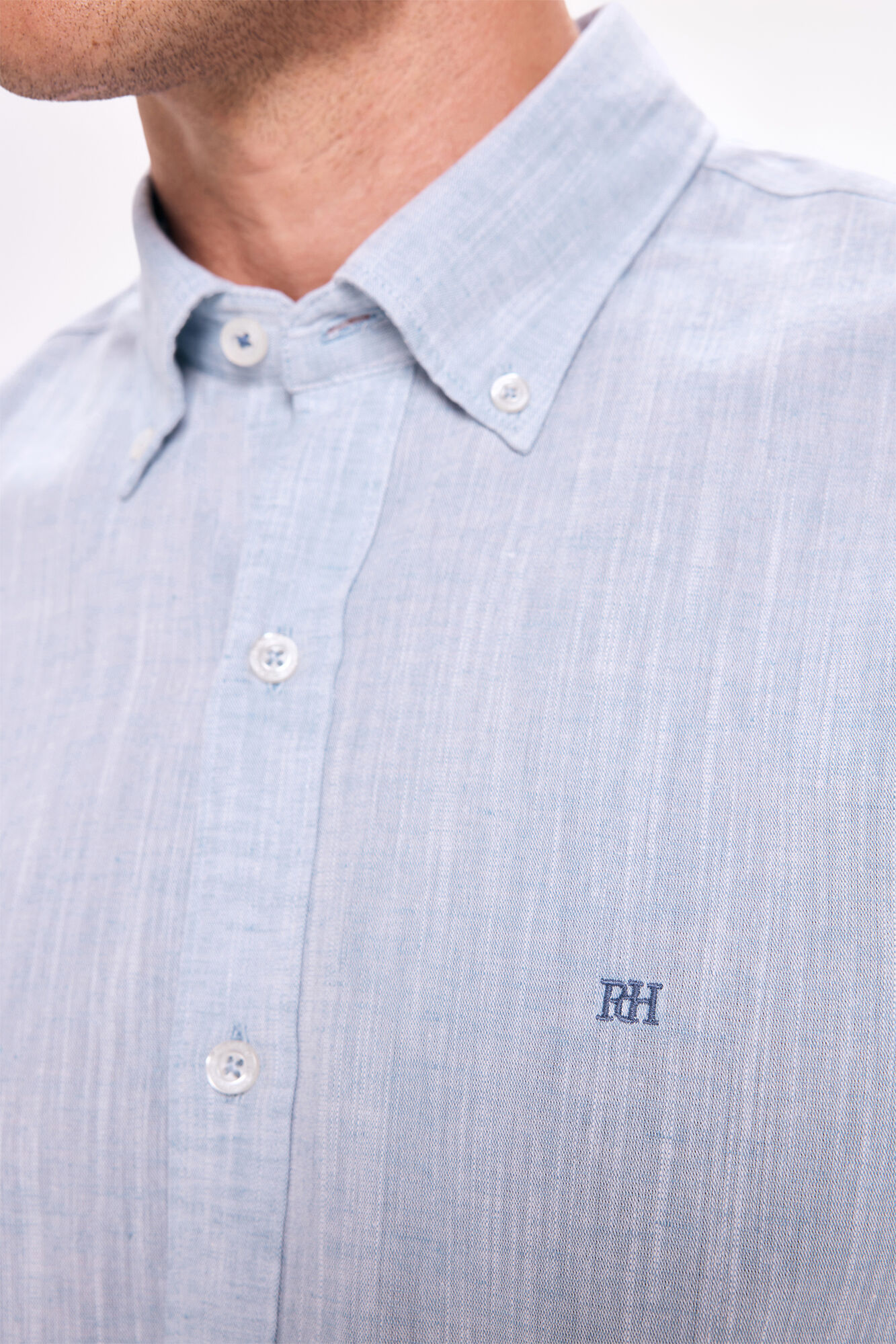 Pedro del Hierro Camisa de lino Pedro Del Hierro Azul
