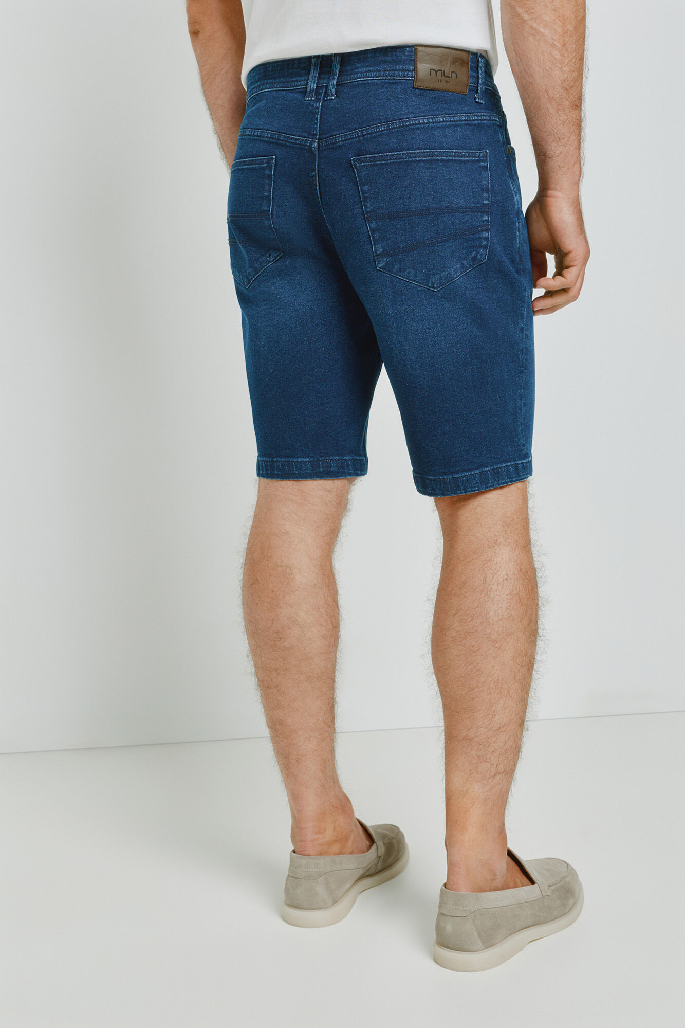 Milano Bermuda de mezclilla regular fit Navy