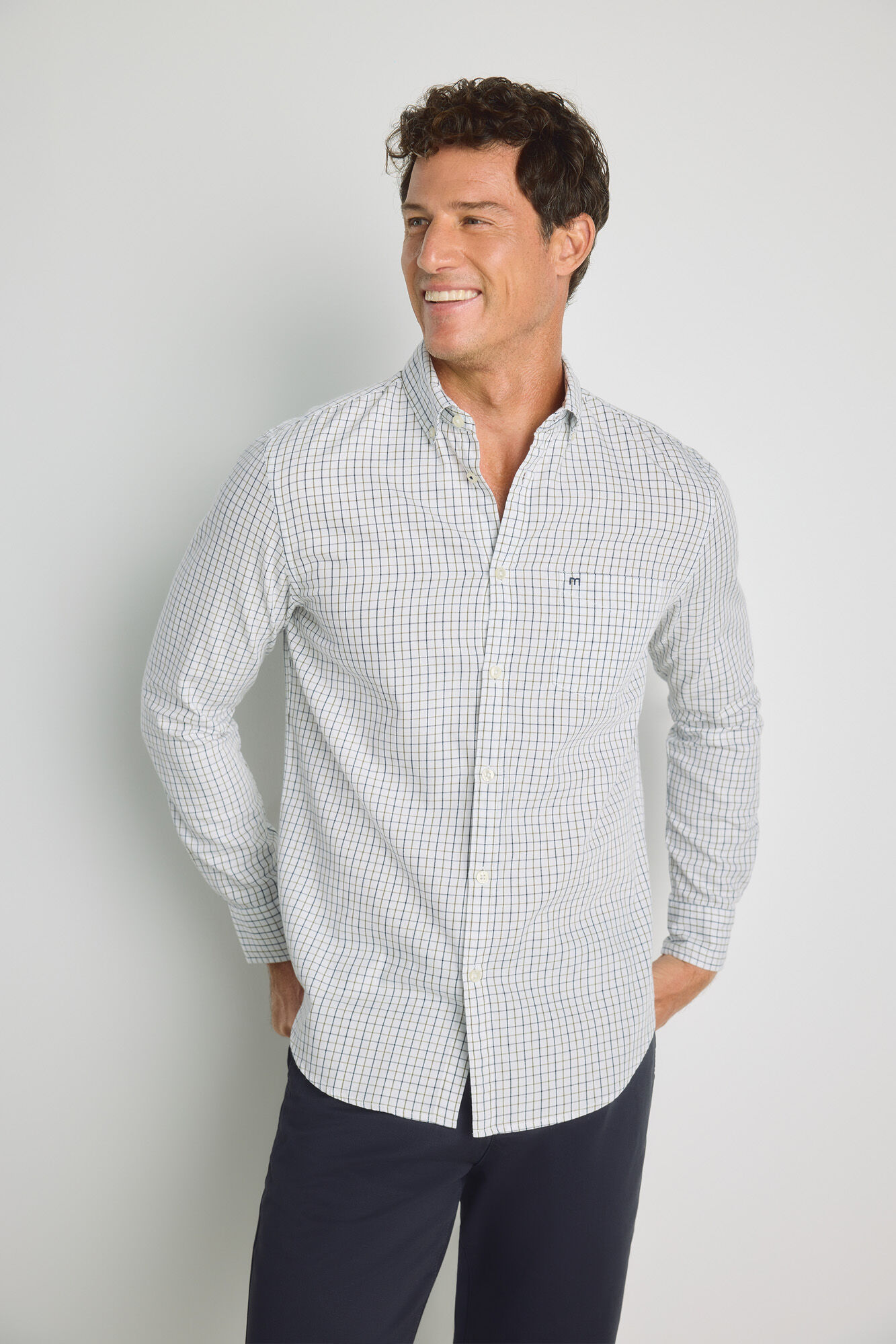 Milano Camisa de cuadros manga larga
