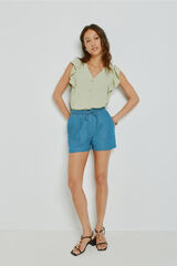 Milano Bermuda de mezclilla regular fit Azul