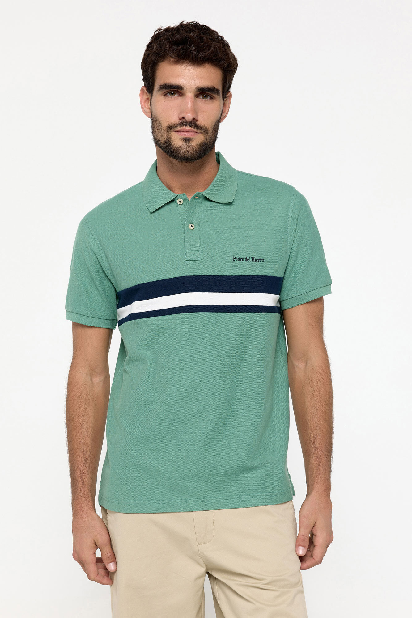 Pedro del Hierro Polo piqu&eacute; cortado y cosido PdH