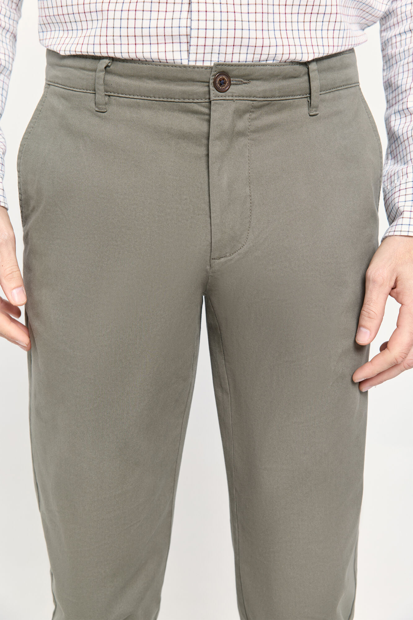 Pedro del Hierro Pantal&oacute;n chino Stafford Kaki Oscuro