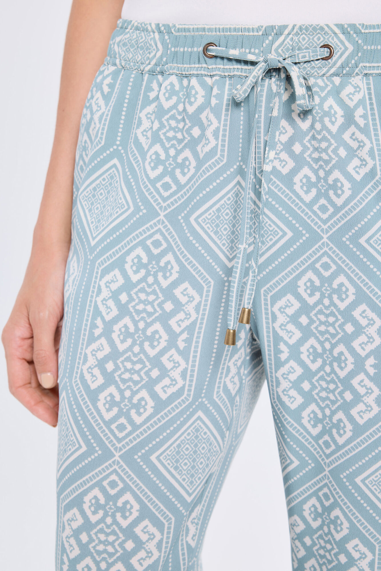 Milano Pantal&oacute;n fluido estampado Azul