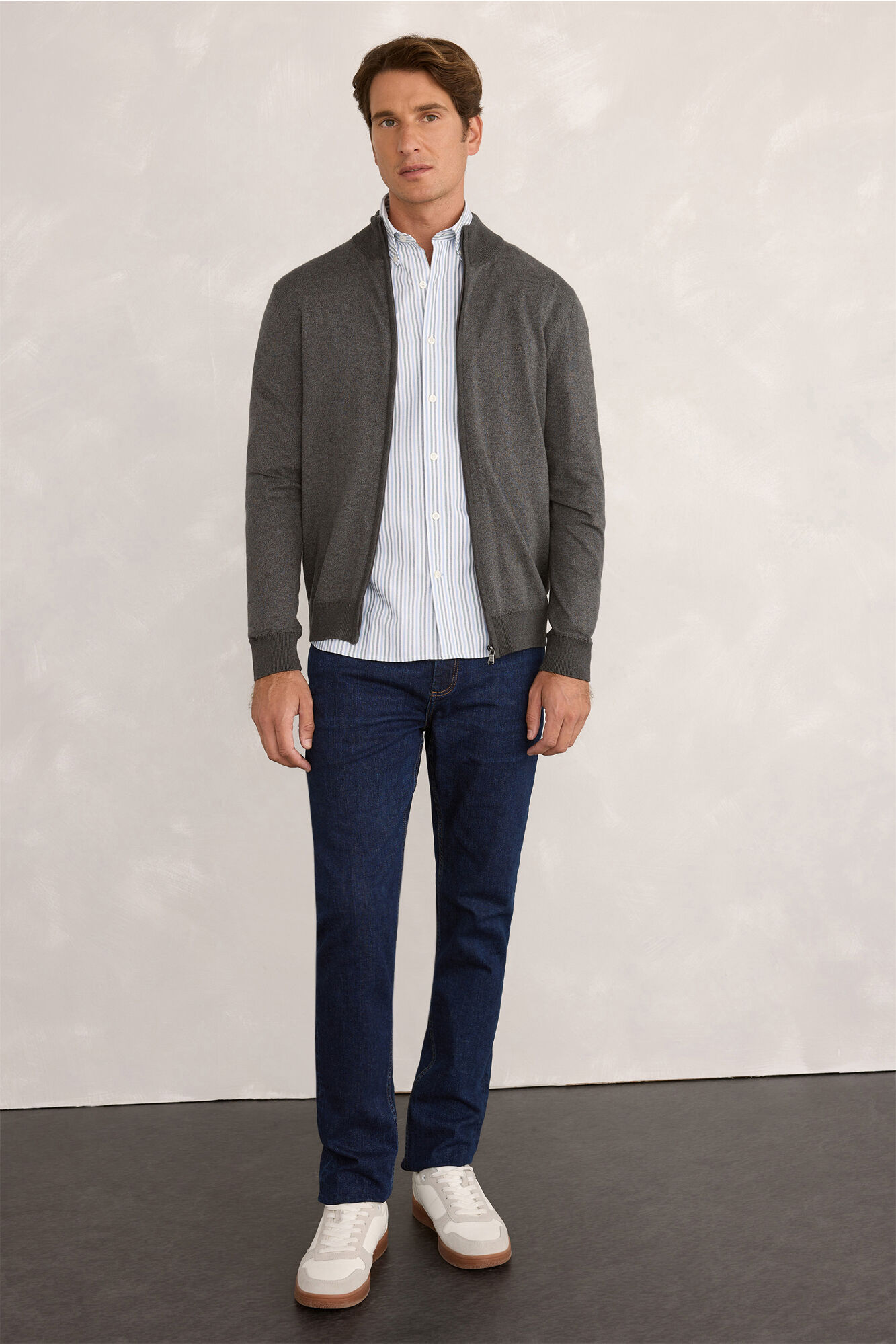 Pedro del Hierro C&aacute;rdigan bicolor Gris Oscuro