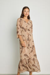 Milano Vestido cuello mao Beige