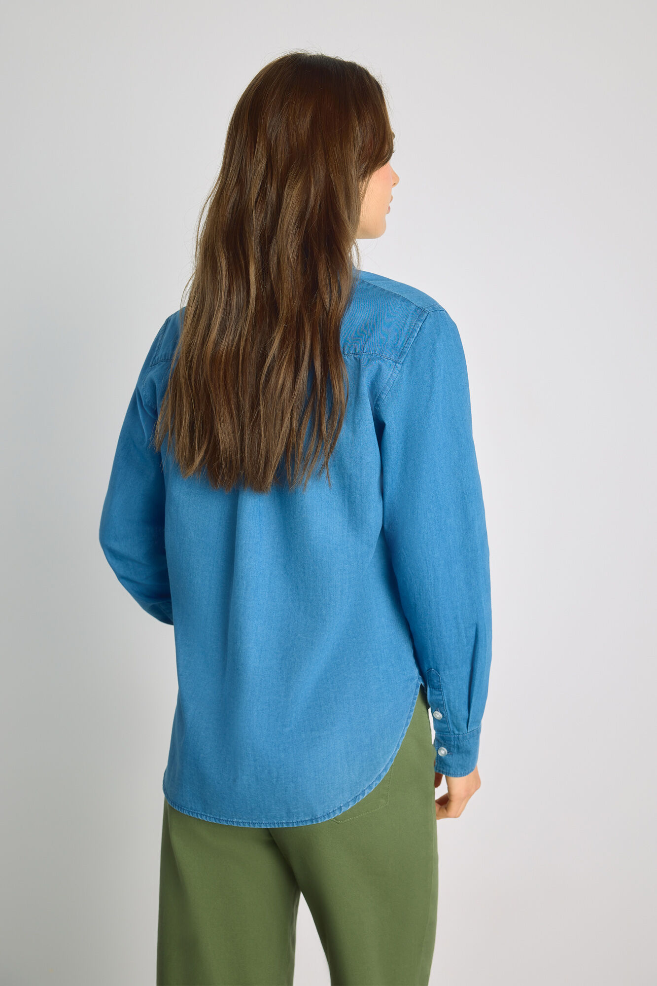 Milano Camisa de denim Azul Claro