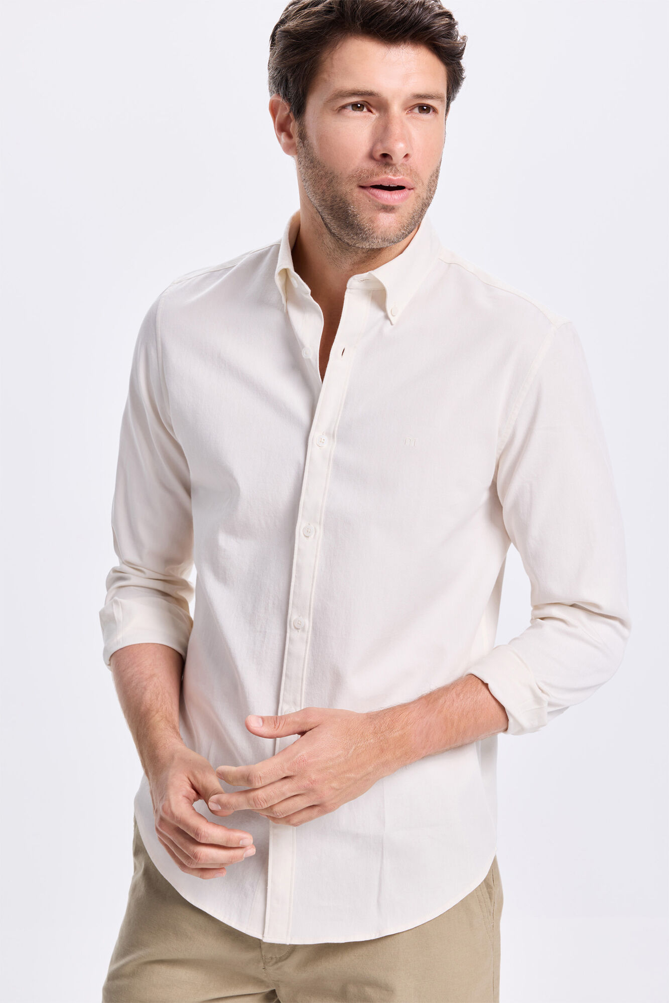 Milano Camisa de sarga liso