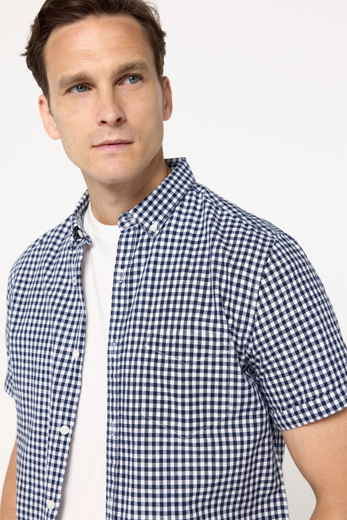 Milano Camisa sport de manga corta de cuadros.   Azul
