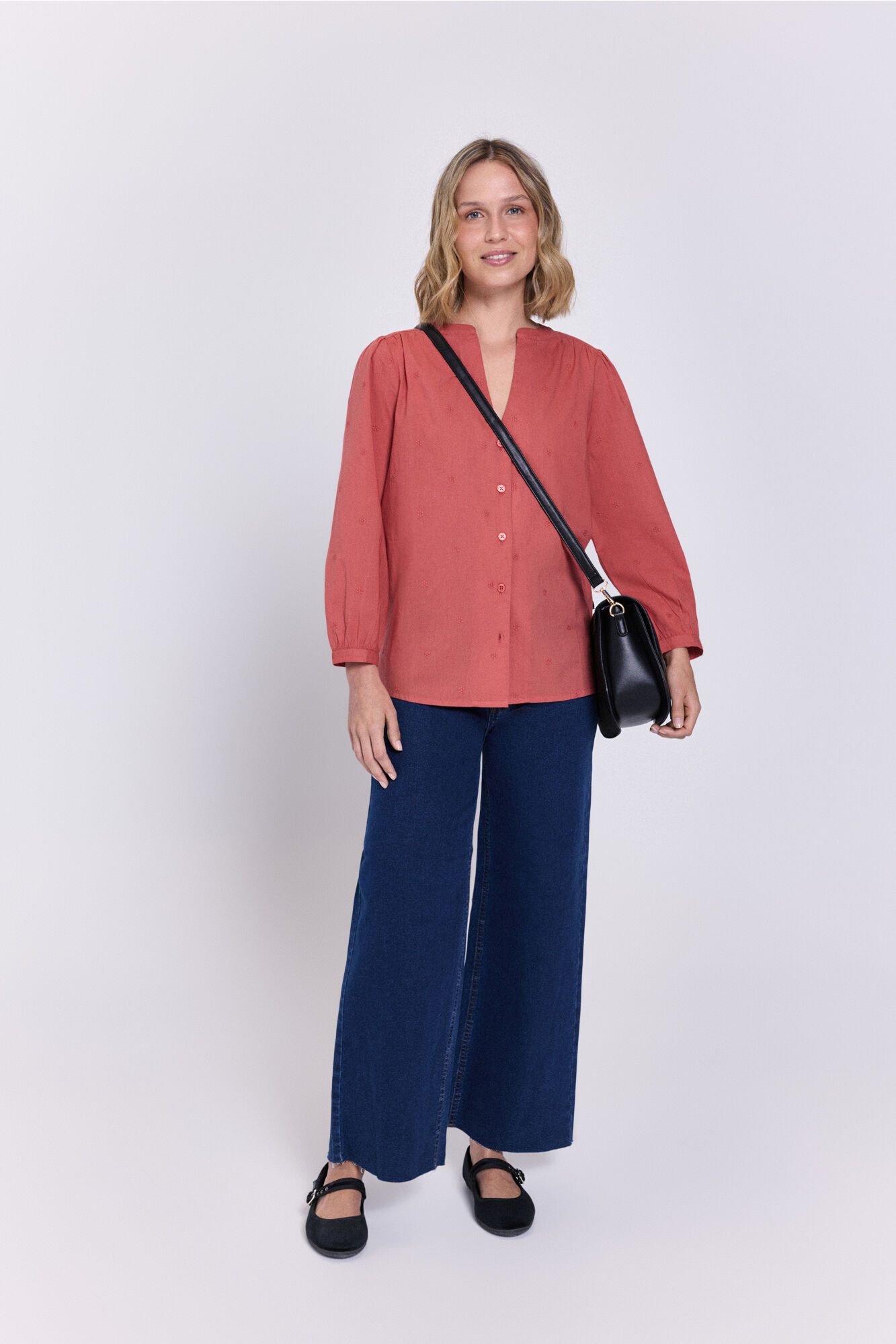Milano Blusa de margaritas fluidas Naranja