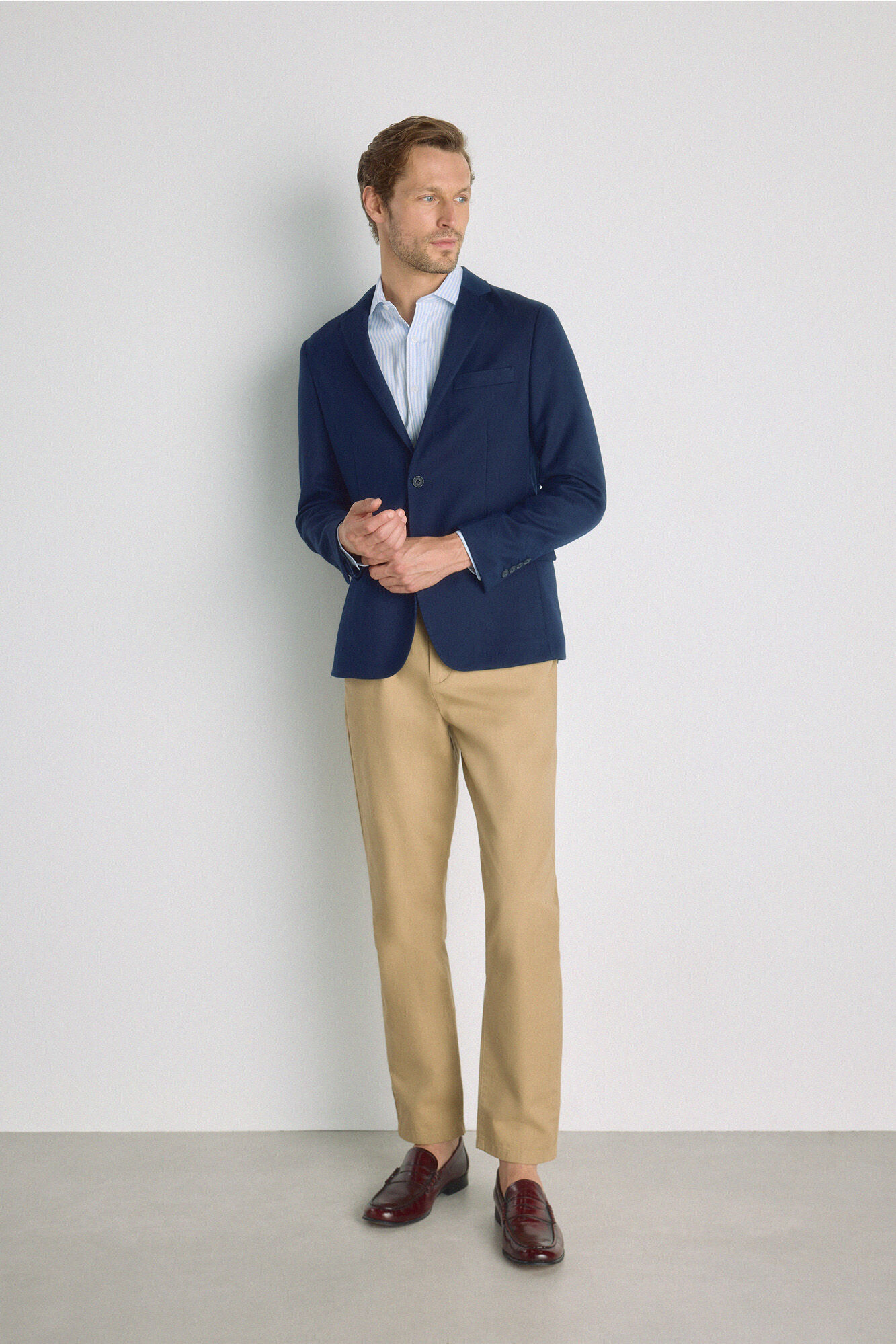 Milano Blazer de tejido de punto Navy