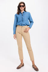 Milano Pantal&oacute;n slim de color Beige/Camel