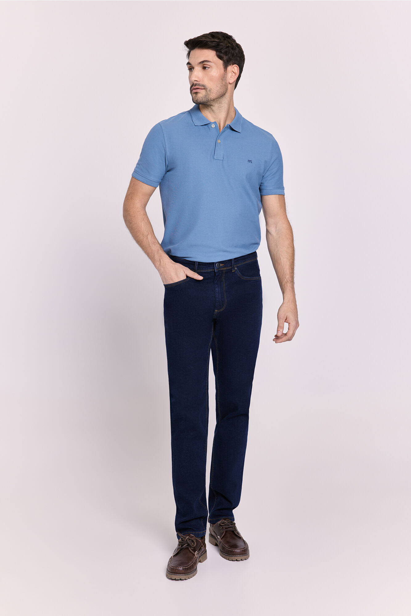 Milano Pantal&oacute;n regular fit de mezclilla