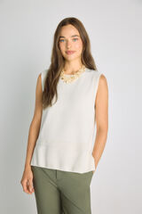 Milano Chaleco cuello redondo Beige