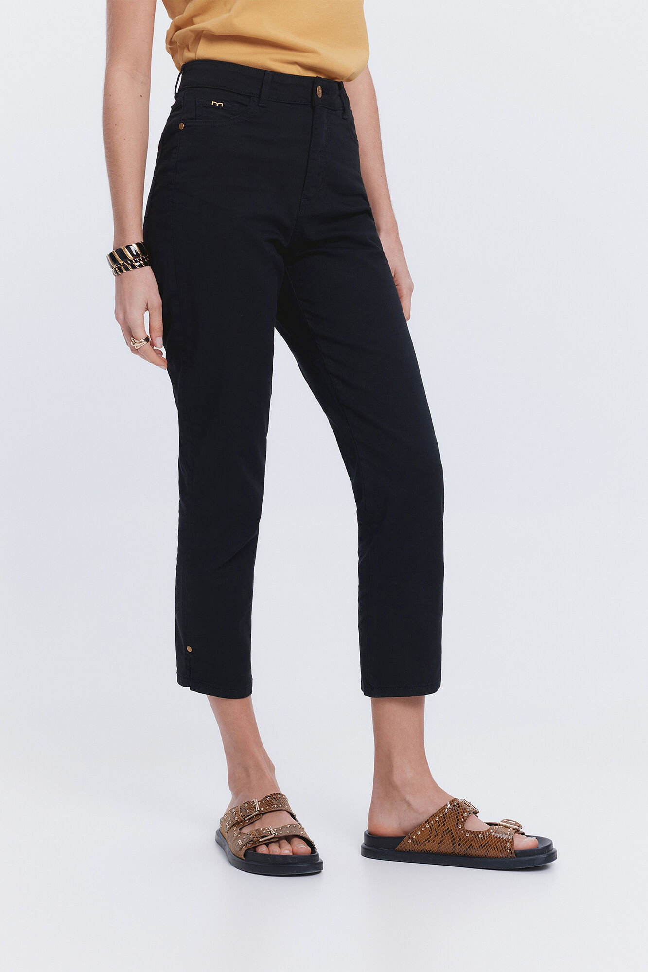 Milano Pantal&oacute;n pirata cinco bolsillos Negro