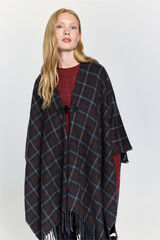 Milano Poncho Vichy Granate