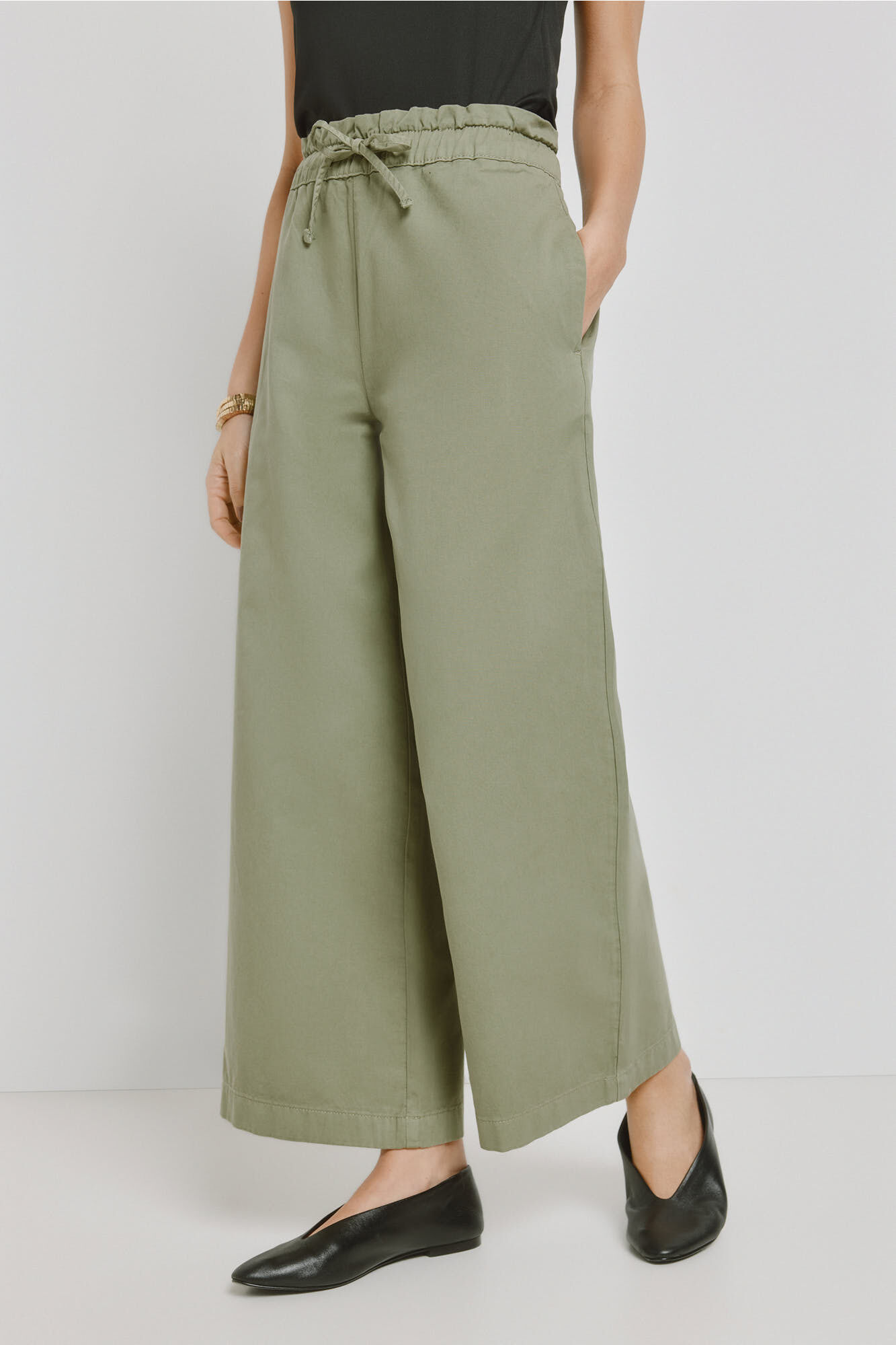Milano Pantal&oacute;n holgado Kaki Claro