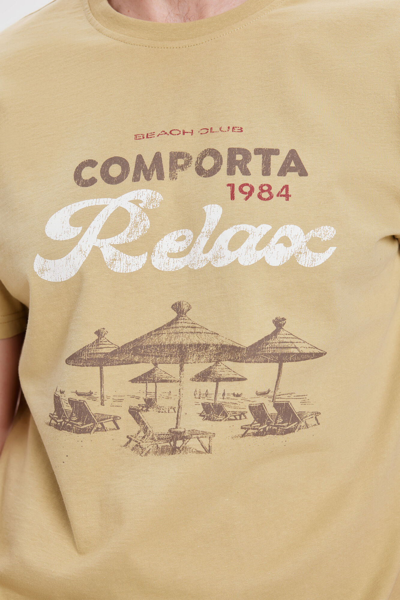Milano Camiseta Estampada Kaki Claro