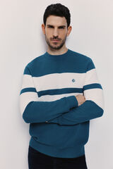 Springfield Su&eacute;ter cuello redondo ajustado Azul