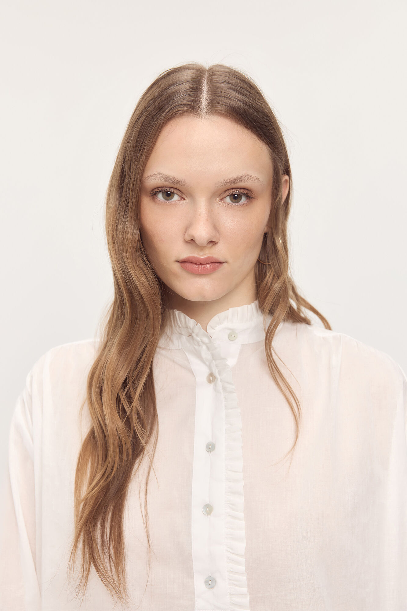 Milano Blusa voile volante Blanco